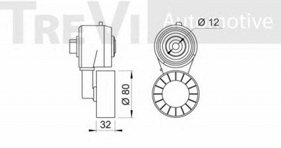 TREVI AUTOMOTIVE ta1139 -  Натяжная планка, поликлиновой ремень
